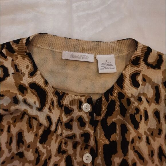RARE Marshall Fields Cardigan Animal Print Silk/Nylon - Picture 8 of 10